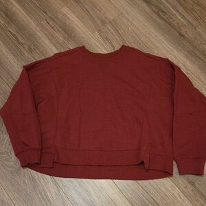 Time and Tru Deep Red Crewneck Sweater